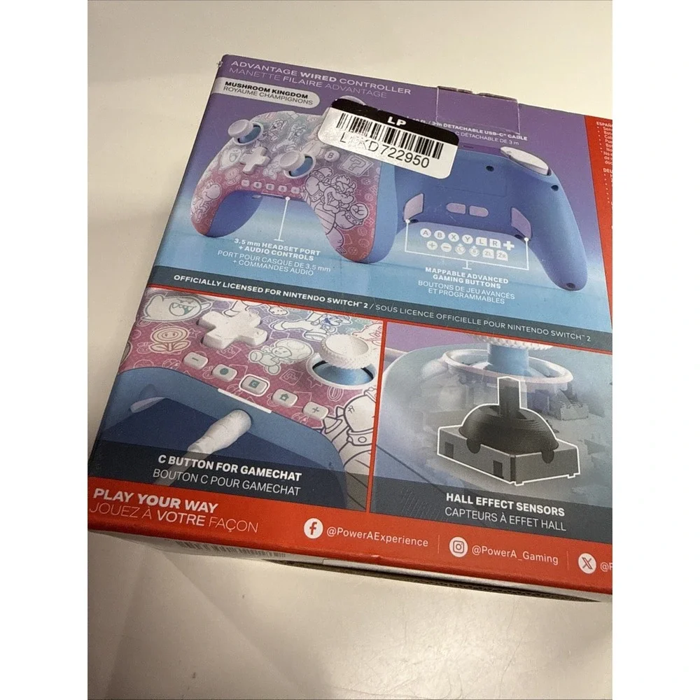 Power A Advantage Wired Controller for Nintendo Switch 2‎ | Mushroom Kingdom